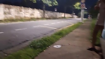 Daring Handjob With A Stunning Unknown Person At The Bus Stop